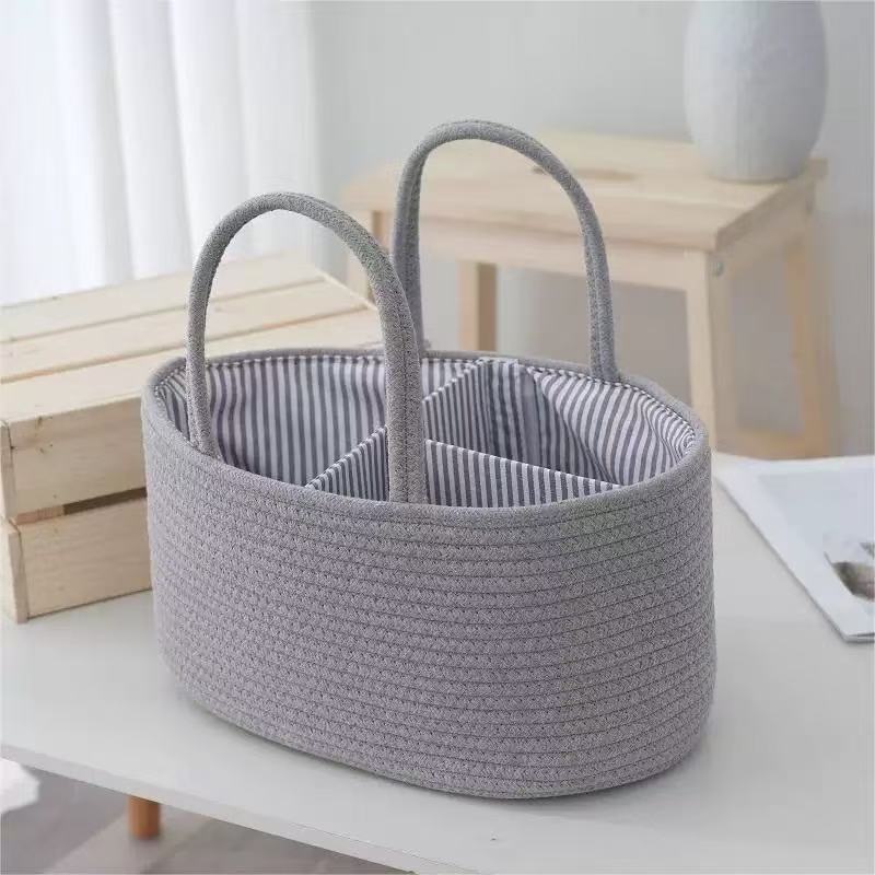 Baby Nursery Basket - Cesto Portatile per Pannolini con Nappa,