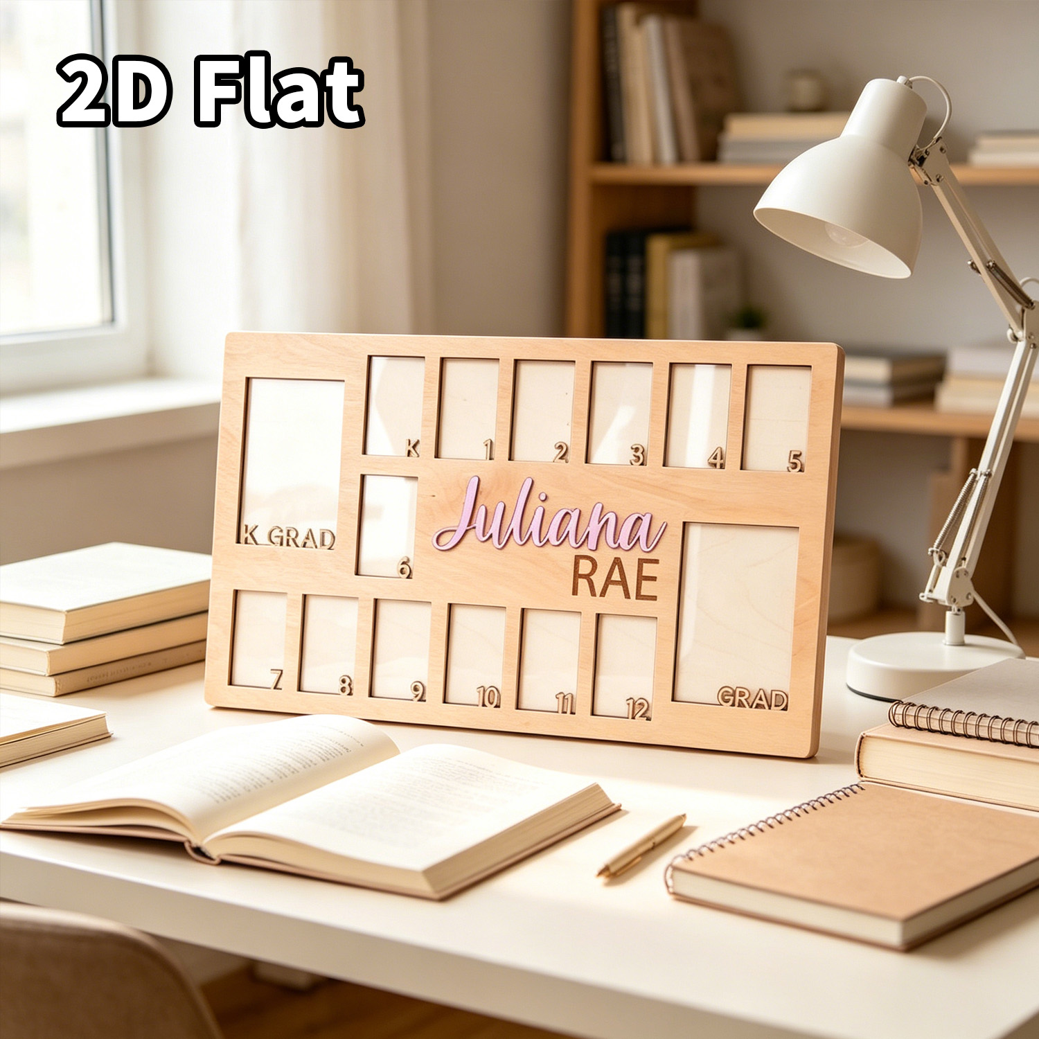 Baby Nursery Frames - Cornice Portafoto in Legno Personalizzabile, Decorazione