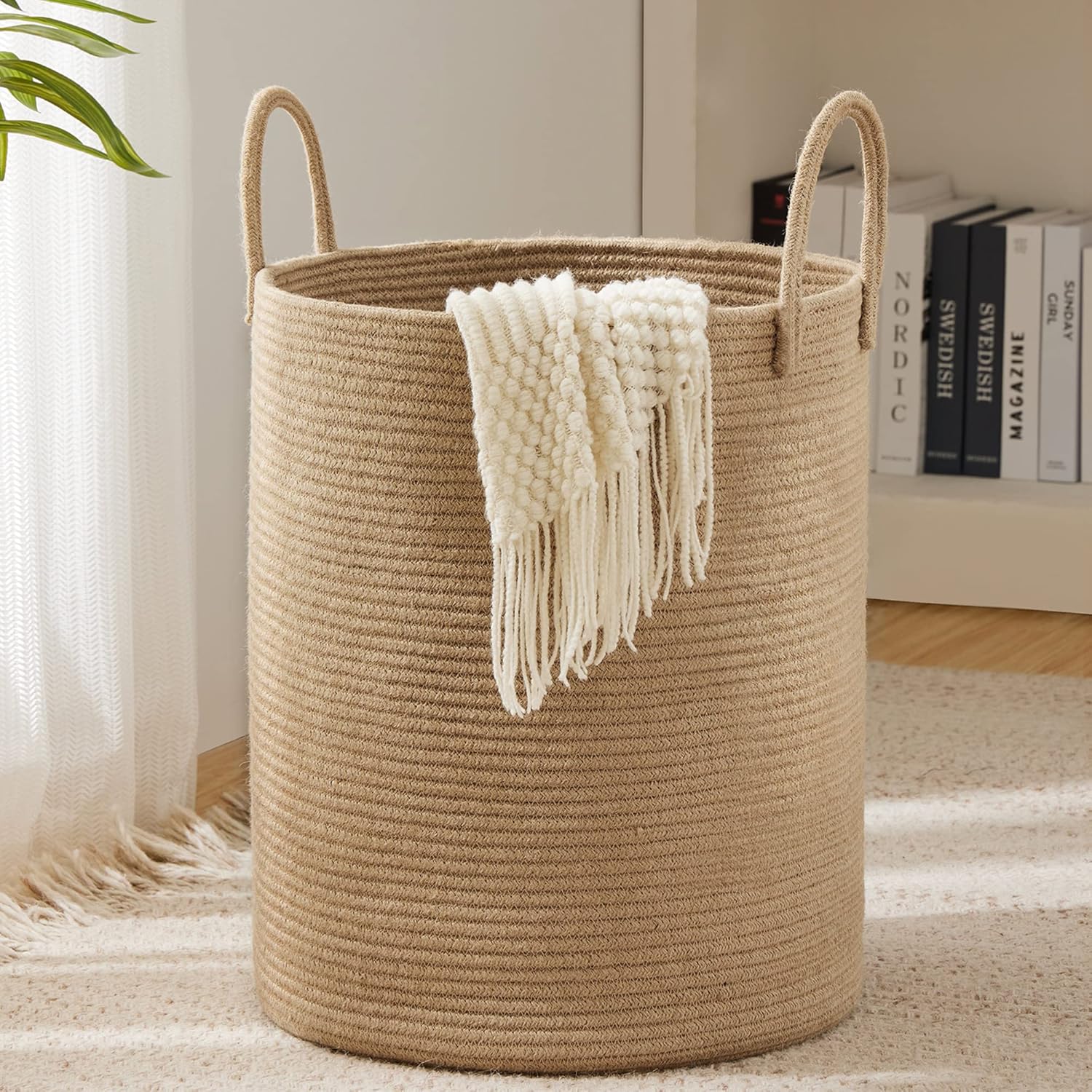 Baby Nursery Basket - Cesto portaoggetti grande e alto, decorativo,