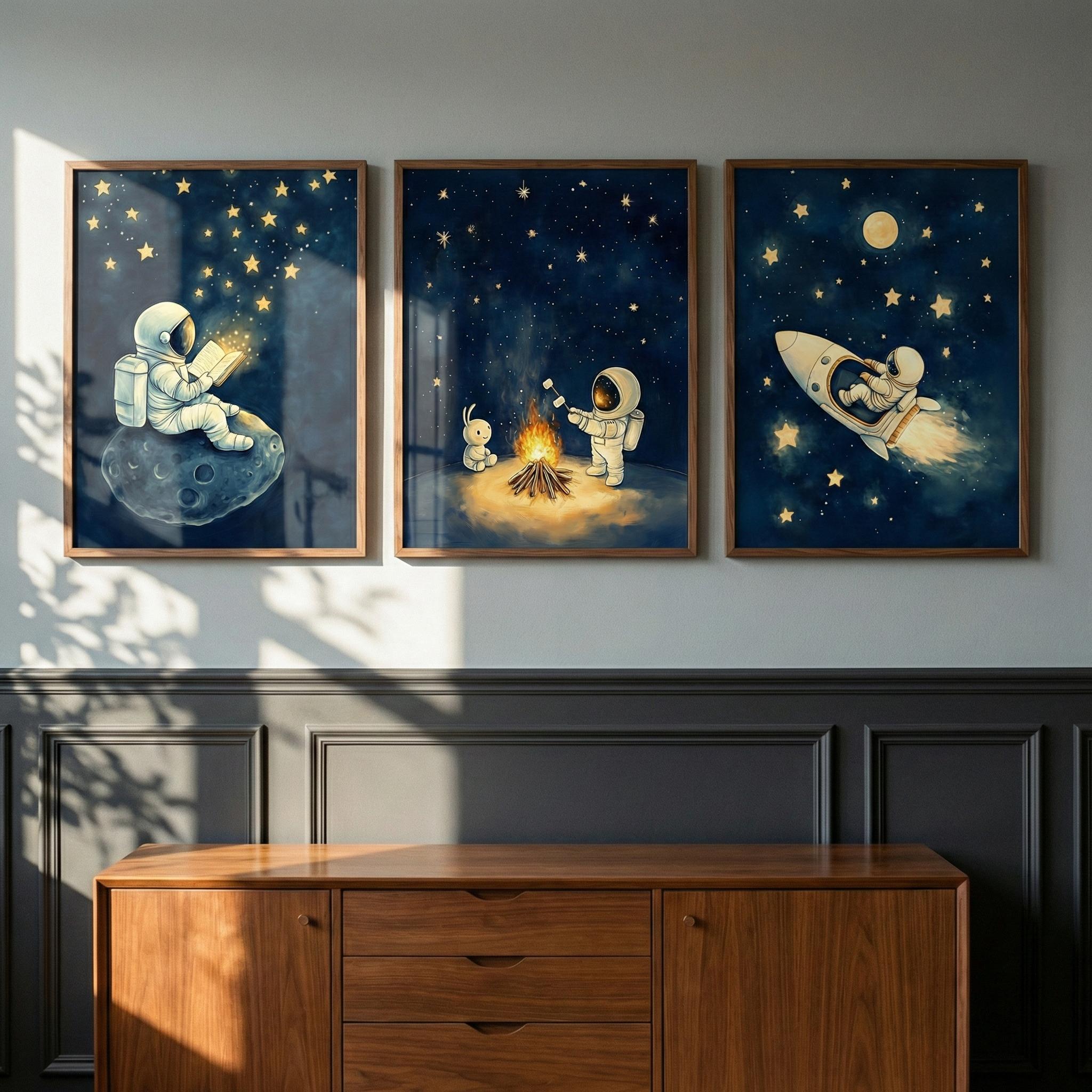 Baby Nursery Frames - Set di 3 Stampe da Parete