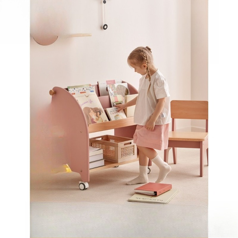 Baby Bookshelf Small - Libreria in legno massello, scaffale per