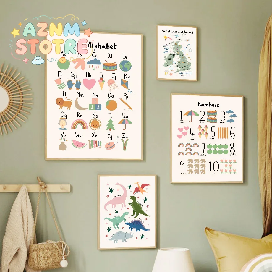 Baby Nursery Needs - Mappa del Mondo degli Animali, Alfabeto