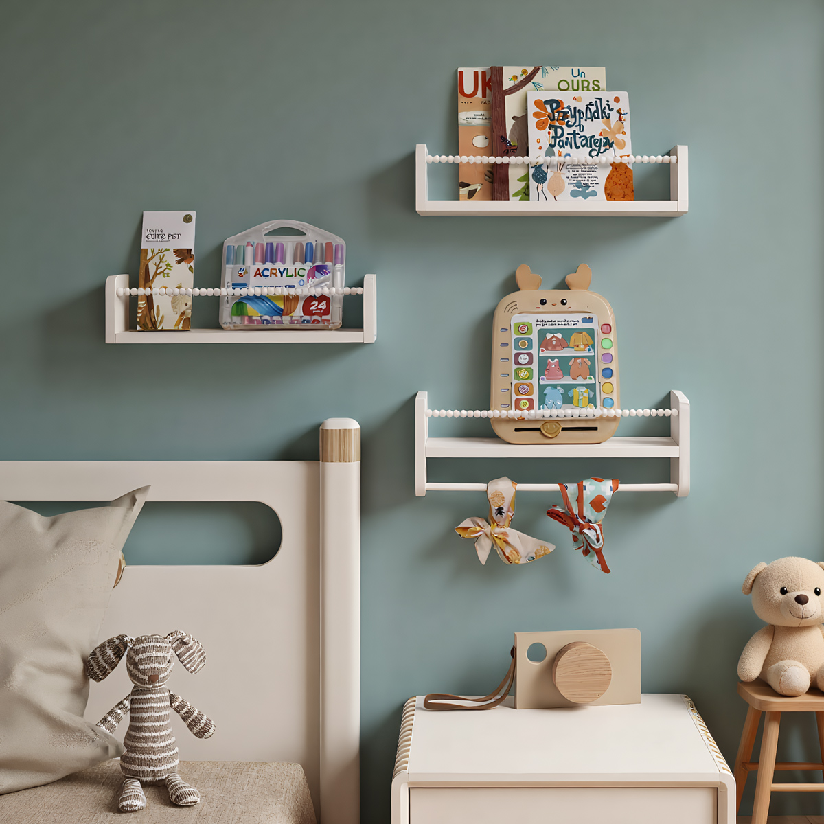 Baby Bookshelf Small - Mensole Galleggianti per Libri da Parete,