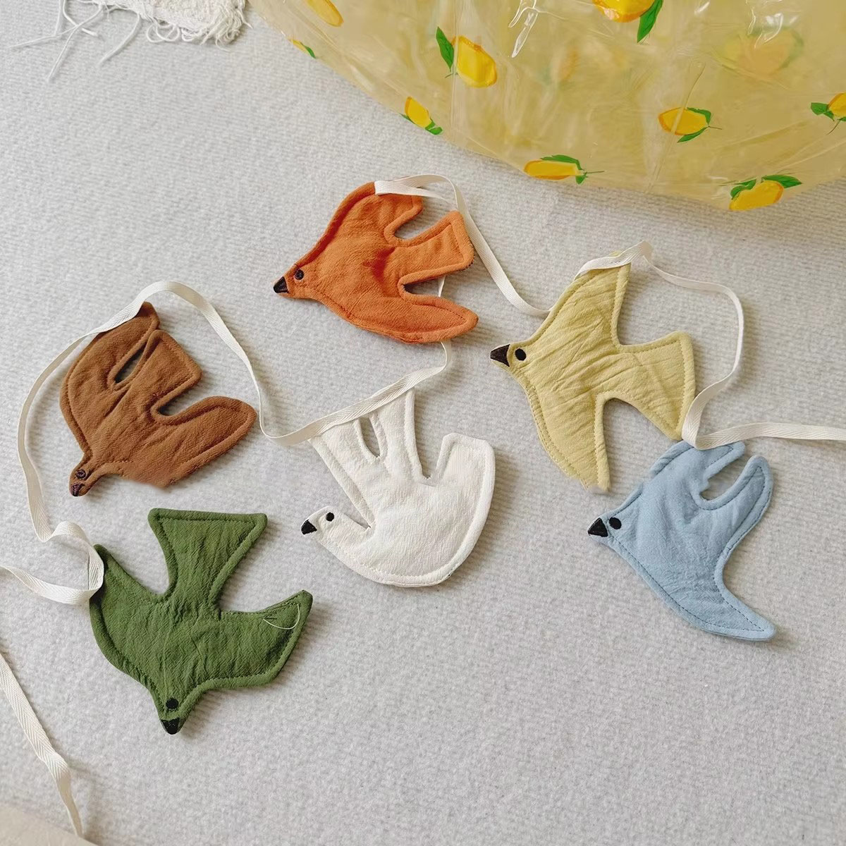 Baby Nursery Bunting - Ghirlanda di Bandierine in Tessuto a
