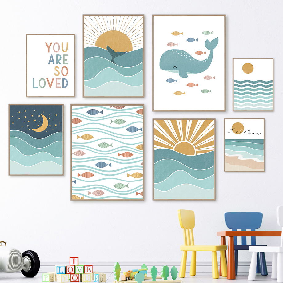 Dipinto su tela 2D: Pesce, Bal - Baby Boy Nursery Quotes recensione e prezzo