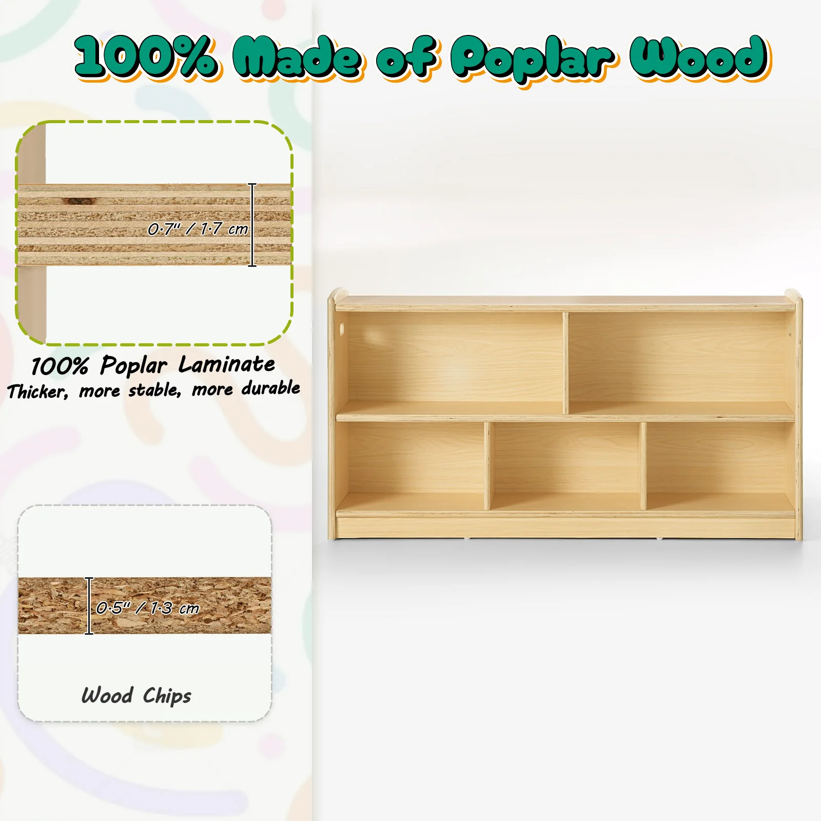 Armadietto Montessori in legno - Baby Bookshelf Small recensione e prezzo