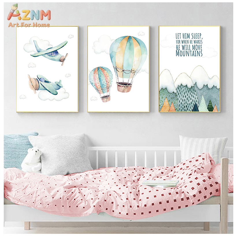 AZNM Quadro su tela con aereo  - Baby Boy Nursery Quotes recensione e prezzo