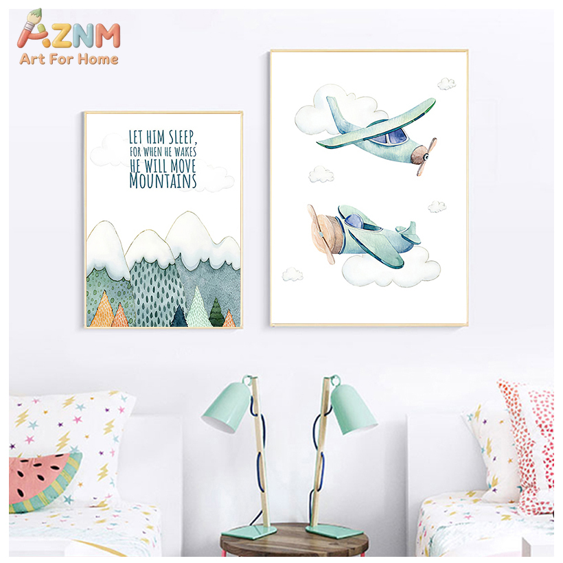 AZNM Quadro su tela con aereo  - Baby Boy Nursery Quotes recensione e prezzo