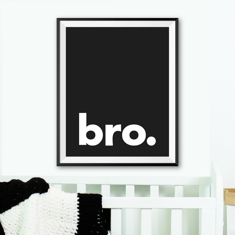 Bro. Stampa Poster di tipograf - Baby Boy Nursery Quotes recensione e prezzo