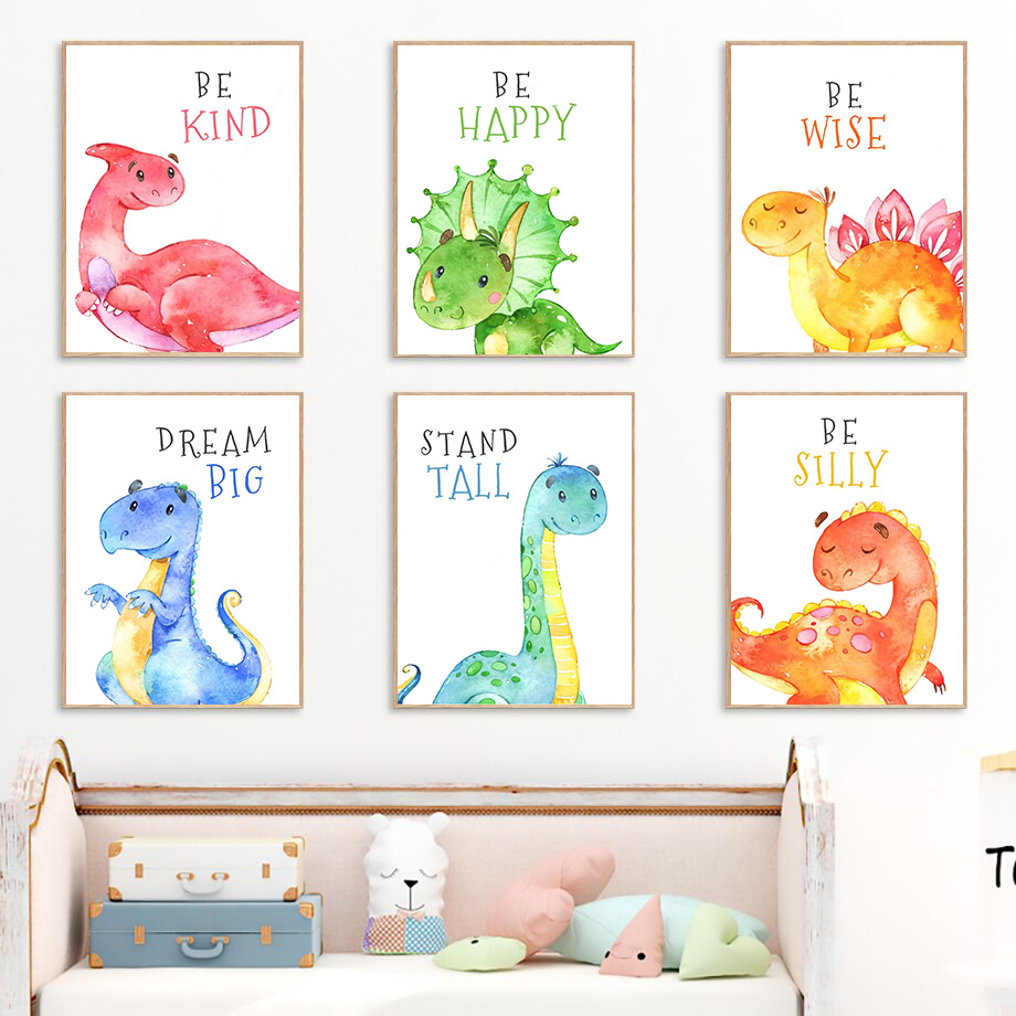 Cartoon Dinosaur Quotes Wall A - Baby Boy Nursery Quotes recensione e prezzo