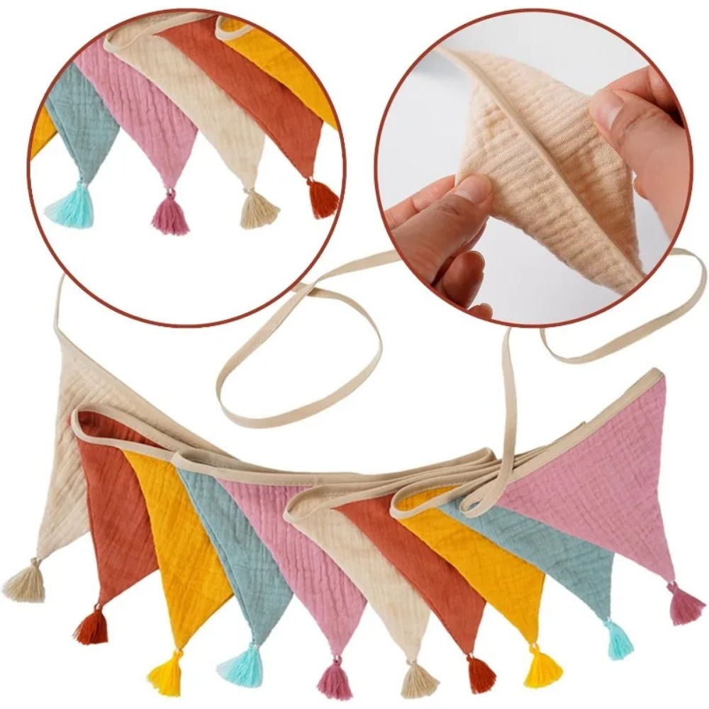 10 Bandierine in Tessuto Multi - Baby Nursery Bunting recensione e prezzo