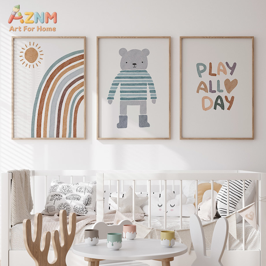 AZNM Quadro su tela con orsett - Baby Boy Nursery Quotes recensione e prezzo