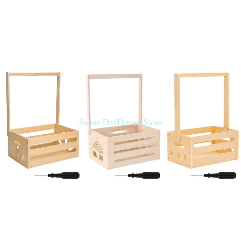Y88C Wooden Baby Shower Gift B - Baby Nursery Basket recensione e prezzo